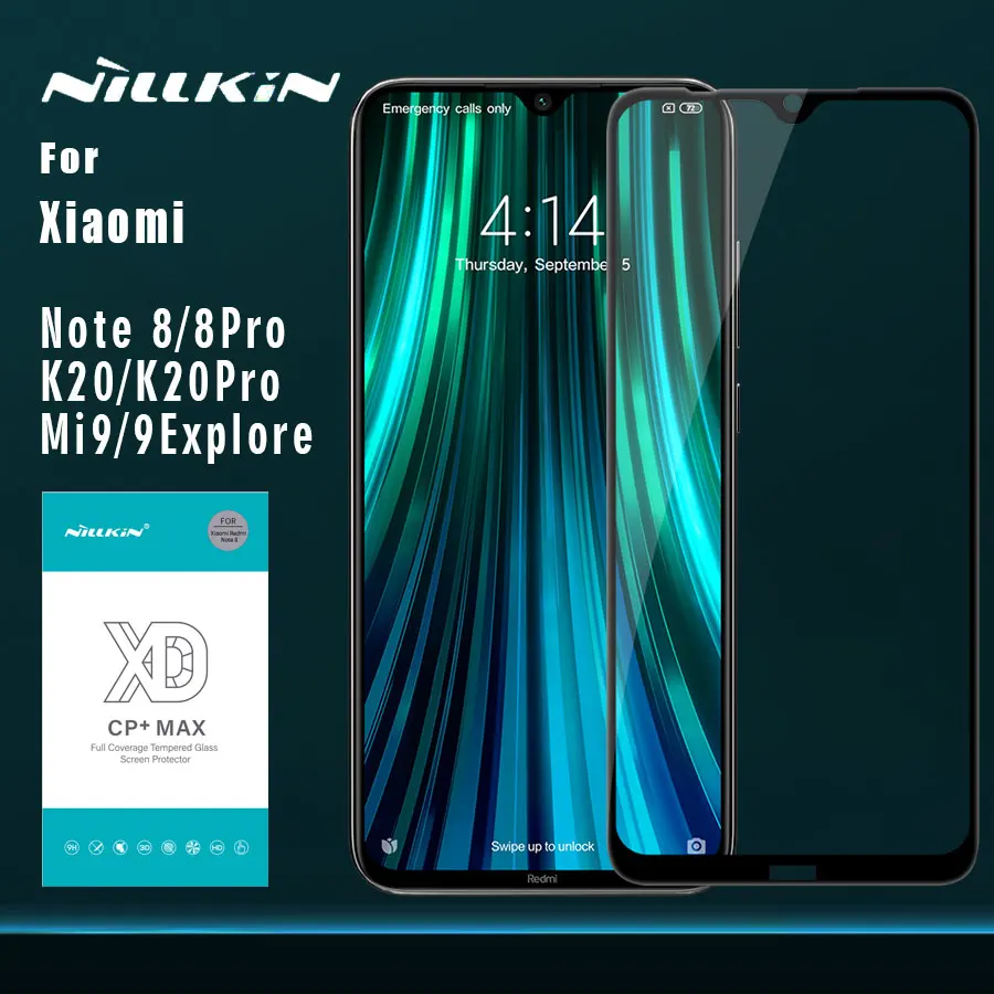 

for Xiaomi Redmi Note 8 k20 8 pro Glass Nillkin XD CP+ Max Full Cover 3D Tempered Glass Screen Protector for Xiaomi mi 9 Glass