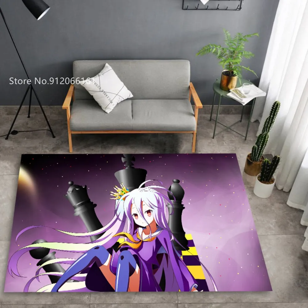 

No Game No Life Floor Rug Anime Girls Doormats 3D Print Lovely Kawaii Floor Mats For Kids Bedroom Home Textile Floor Carpet