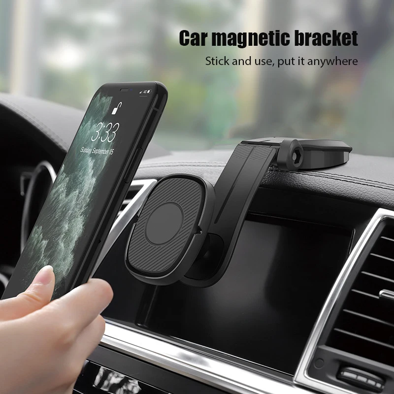 folding desktop phone stand 360 Degree Rotating Car Adjustable Paste Magnet Magnetic Mobile Phone Holder Car Air Vent Clip Mount For All Smart Phone phone stand for desk