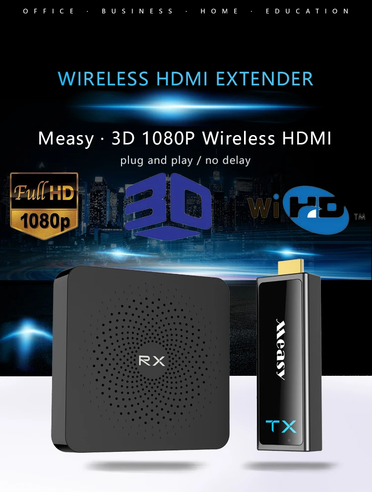 MEASY W2H мини 10 м/33 фута 1080P hdmi-удлинитель, ретранслятор Беспроводной HD HDMI передатчик беспроводной приемник расширение