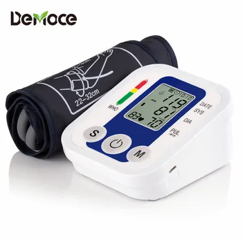 

Automatic Blood Pressure Monitor Upper Arm Pulse Gauge Meter BP Heart Beat Rate Tonometer Medical Household Sphygmomanometer