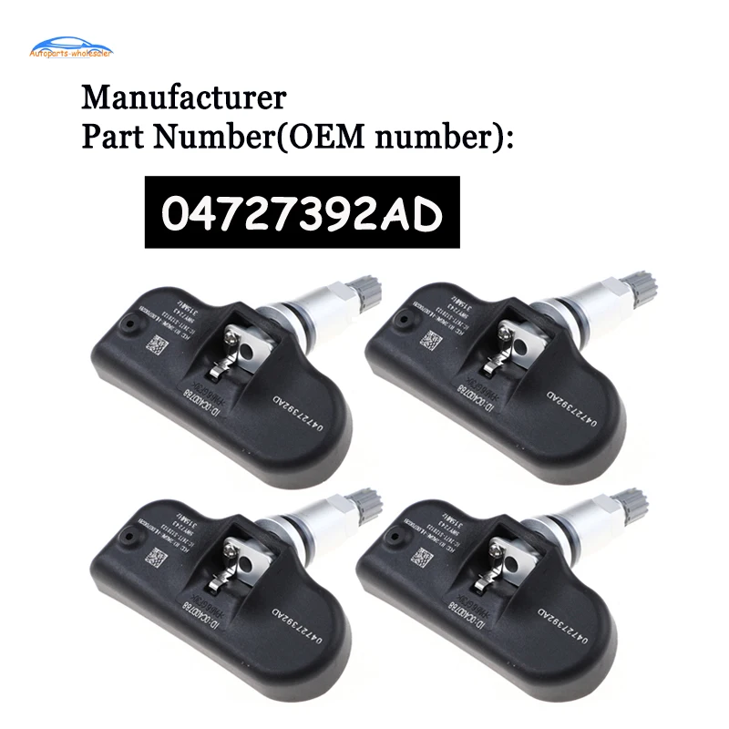 4 шт./лот автомобиль 04727392AD 04727392AB для CHRYSLER DODGE JEEP TPMS система контроля давления в шинах сенсор 315 МГц