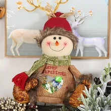 Рождественское украшение мультфильм яблоко сумка Сумочка для конфет из мешковины 30x25 см Санта Клаус moose милые дети подарочная сумочка на Рождество С Рождеством