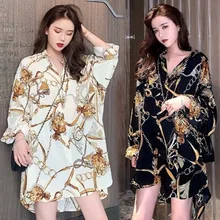 Aliexpress - Women Shirt 2021 New Summer Chiffon Sunscreen Mid Length Womens Tops and Blouses Womens Clothing Y2K Button Up Shirts