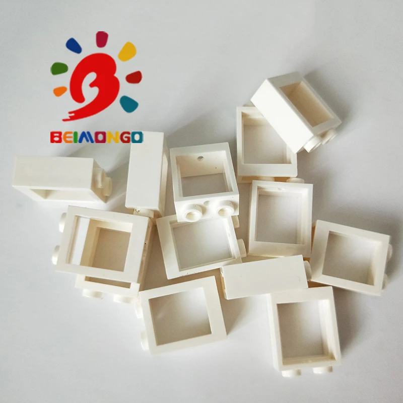 BEIMONGO строительные блоки рама MOC 60592*1x2x2 * стекло для рамы 1x2x2 40 шт окно DIY детские