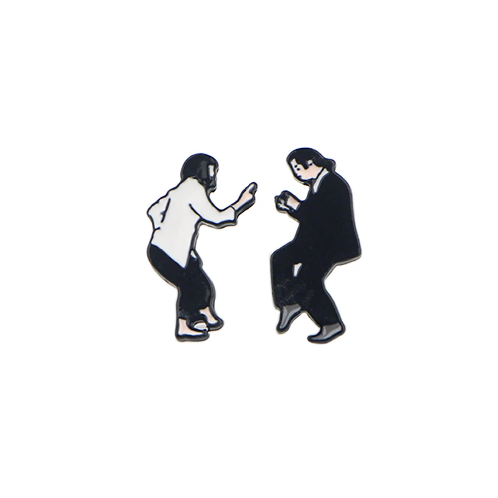 ZF1859 1pair Movie Character Pulp Fiction Stud Earrings For Women Girls Enamel Stainless Steel Cool Jewelry Gift | Украшения и