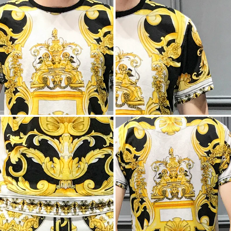 Brand-Luxury-Retro-Print-Casual-Suits-Men-2Pcs-Tshirt-Sweatpants-Summer-Men-s-Sportswear-Nightclub-Party (4)
