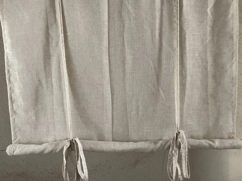 Pastoral linho de algodão rolando cortinas sólido
