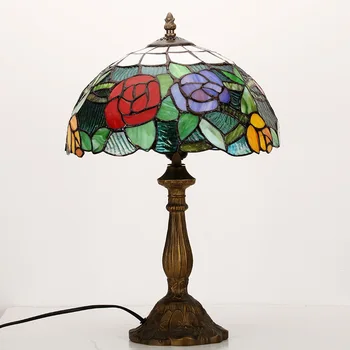 

Tiffany Table Lamp E27 Baroque Bedroom Bedside Lamp Creative Fashion Retro Table Lamp