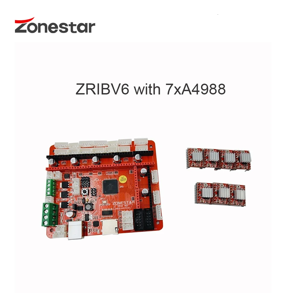 ZONESTAR ZRIBV6 новейший 3d принтер плата управления материнская плата контроллер совместим с Ramps V1.4 ATMEGA2560 четыре экструдера