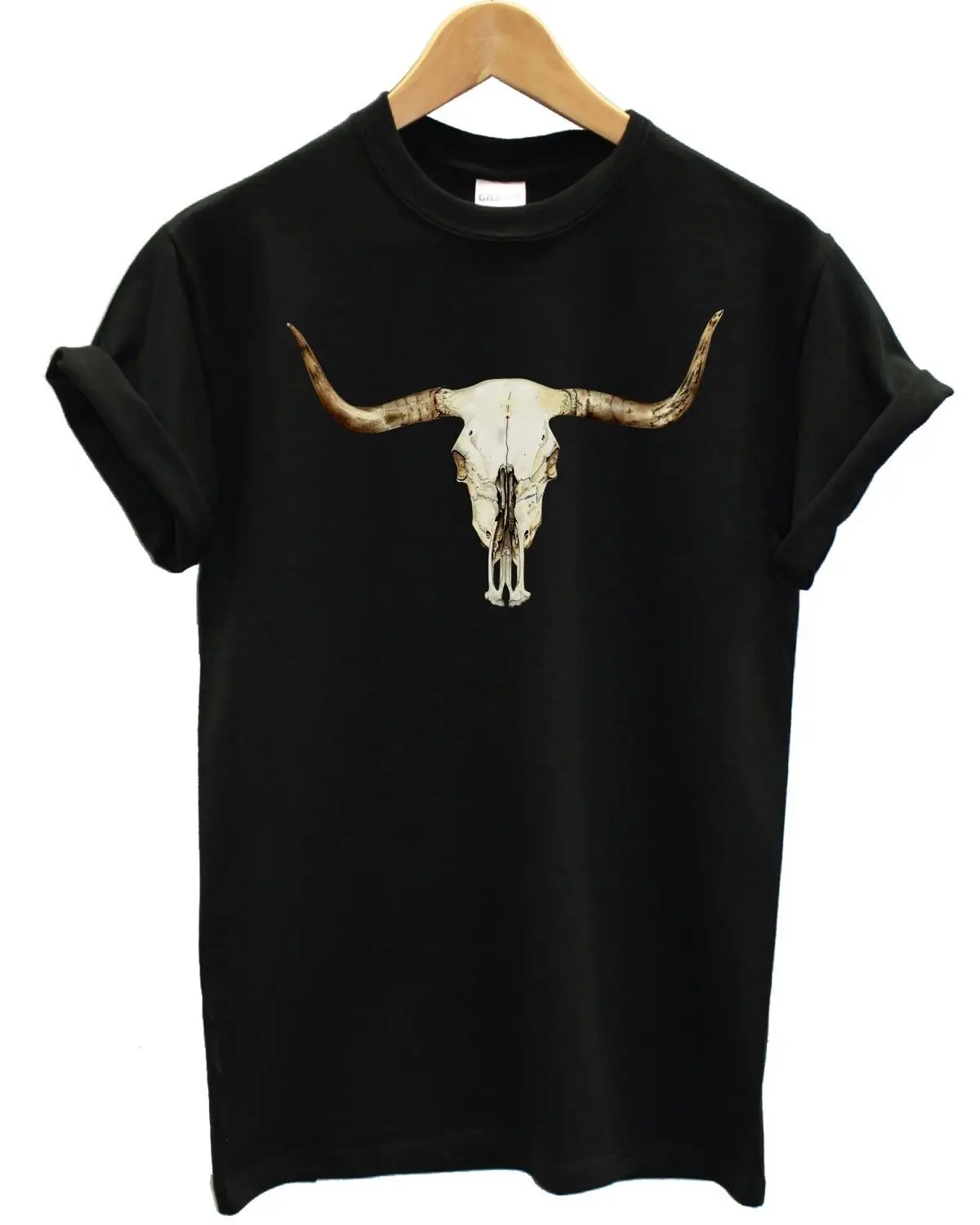 Cow Skull T Shirt Funny Emo Scary 