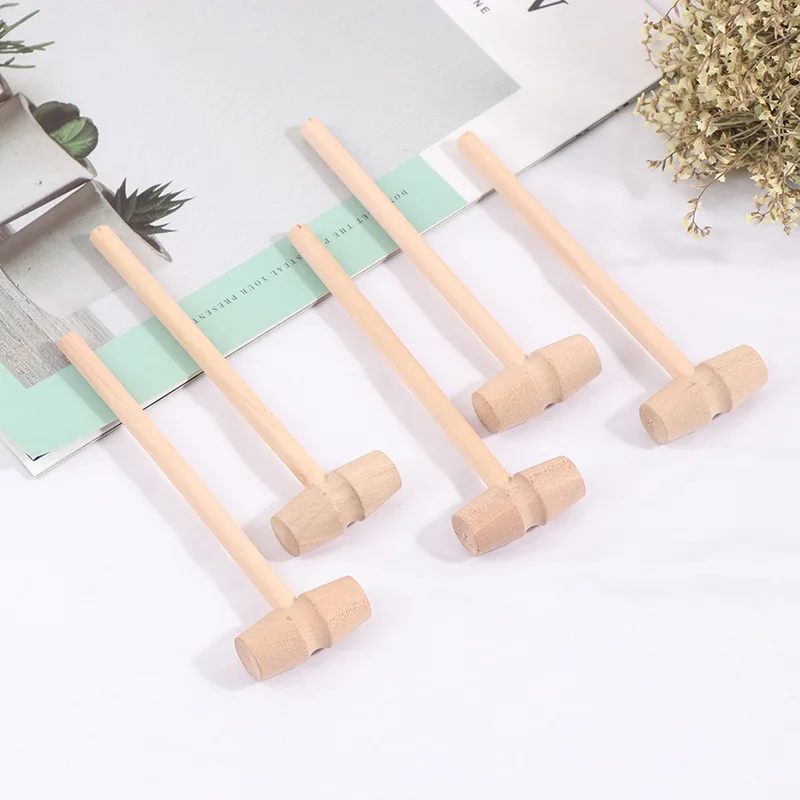 1/5/10Pcs Carving Tool Wooden Hammer Mallet Leather Craft Jewelry Making Hammer Tool 6