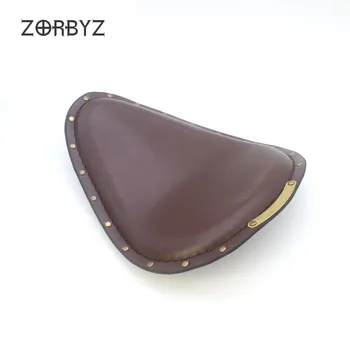

ZORBYZ Motorcycle Retro Brown Artificial Leather Style Solo Drive Seat For Harley Chopper Bobber Custom