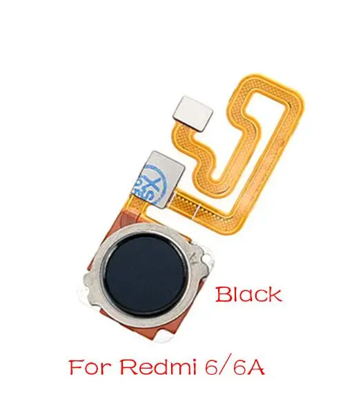 Redmi 6 6A Black Для Xiaomi Redmi 6A 6 Pro/Redmi 4 считыватель отпечатков пальцев Датчик распознавания сенсорного ID гибкий кабель запасные части - Цвет: Redmi 6 6A Black