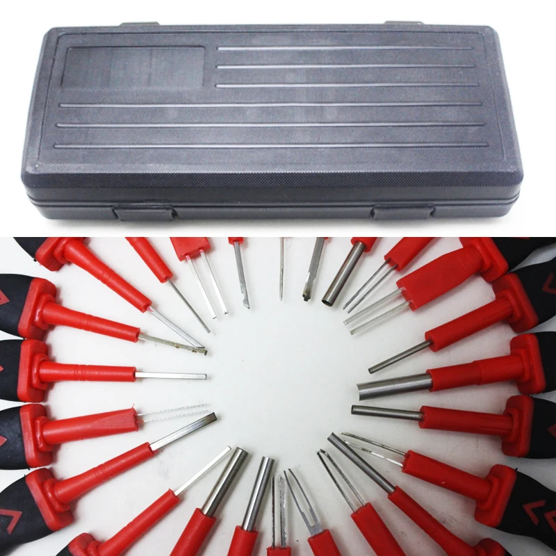 

25Pcs/set Car Electrical Terminal Wiring Crimp Connector Pin Remover Release Tool Set