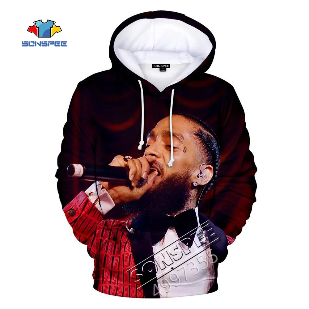 SONSPEE Nipsey Hussle Rapper Harajuku/свитер с 3D принтом для маленьких мальчиков и девочек-подростков детский пуловер в стиле хип-хоп с длинными рукавами Толстовка с капюшоном