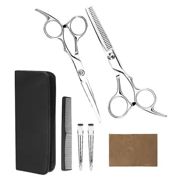 

1 Set Hairdressing Scissors Set Barber Haircut Shears Tools Kit Flat Teeth Scissors Set Hair Combs Hair Cutting Tools With Case