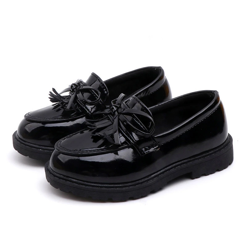 Spring Children Flats Fashion tassel Boys Girls Leather shoes Cl