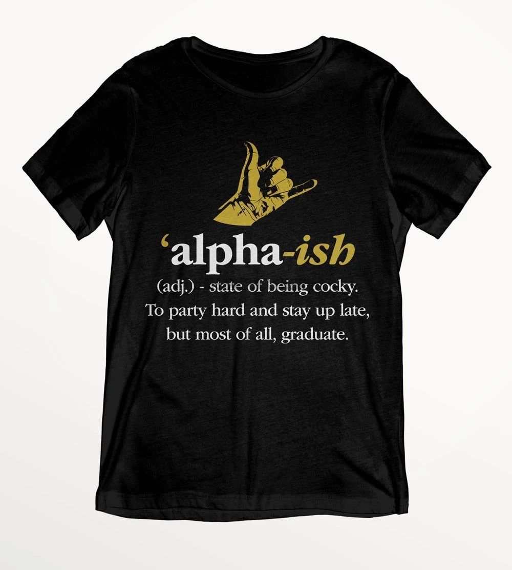 

ALPHA PHI ALPHA SHIRT NEW ALPHA-ISH T-SHIRT BLACK SIZES S - 5X