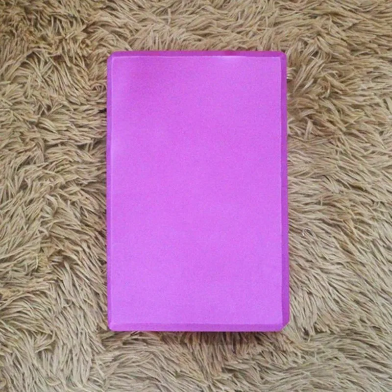Лиловый Блок для йоги, реквизит из пеноматериала, кирпич для растяжения, гимнастический Пилатес, блок для занятий фитнесом, для спорта - Цвет: Лиловый