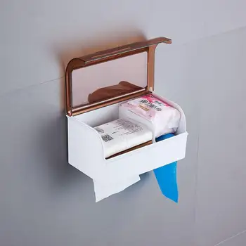 

Nail-free And Traceless Toilet Paper Holder Waterproof Wall-mounted Toilet Paper Holder Roll Paper Tube Storage Box Tissue Box