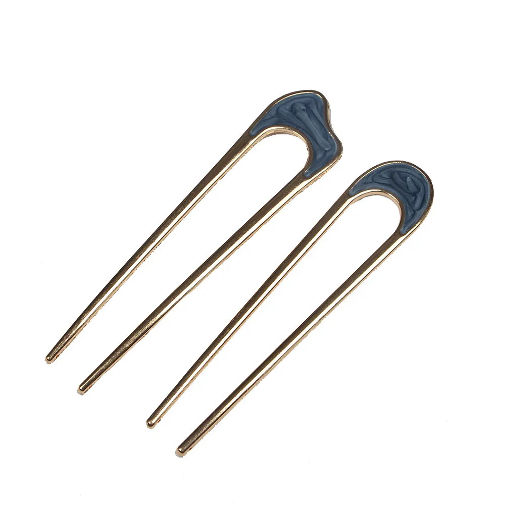 Fashion Metal Hair Sticks for Women Shell Hair Clip Pins Minimalist U Shape Girls Hairpins Hair Bun Maker Headwear best headbands for women