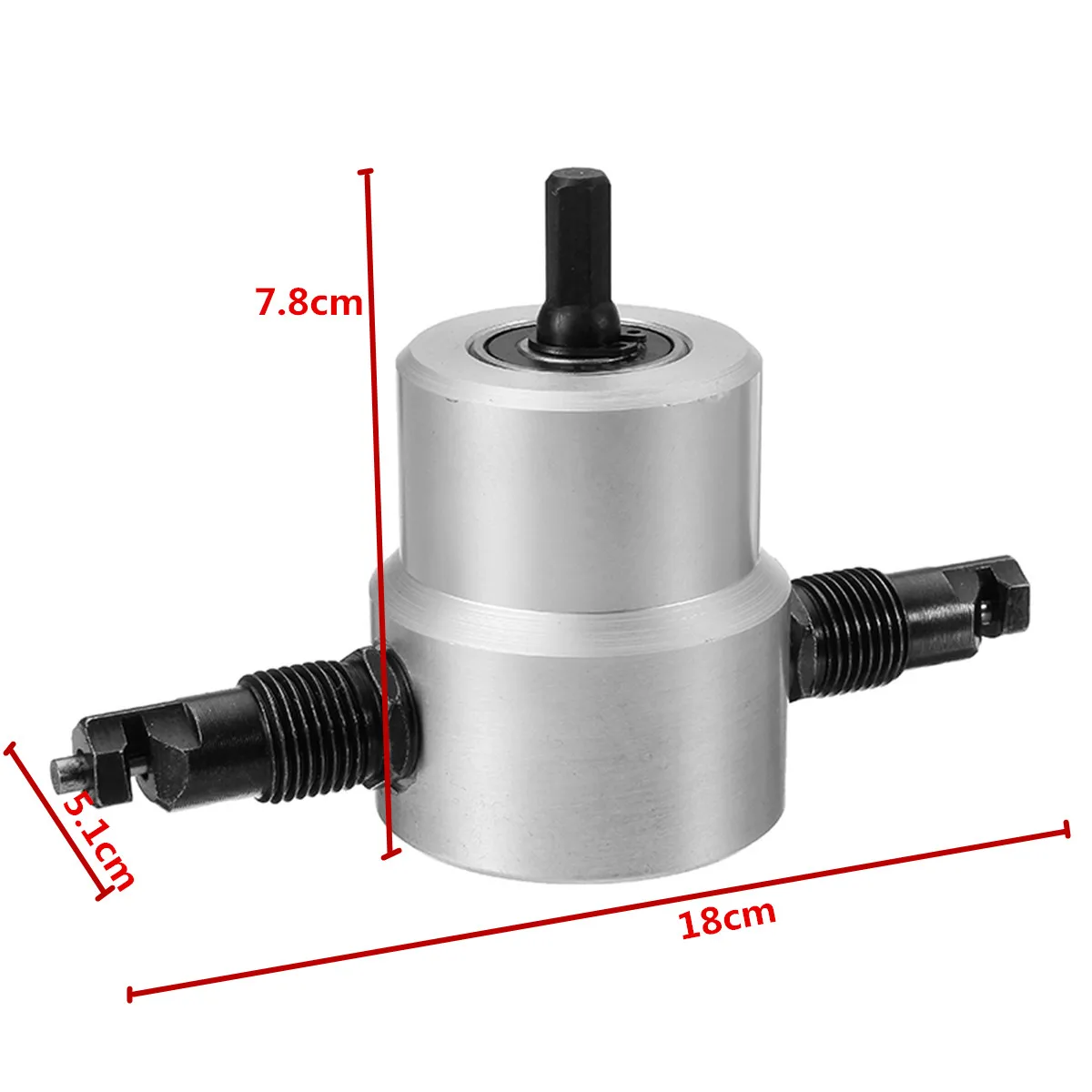 

Metal Black Double Head Sheet Nibbler Metal Cutter Drill Electric Sheet cutter Attachment Electric saw drill YT-160A Doersupp