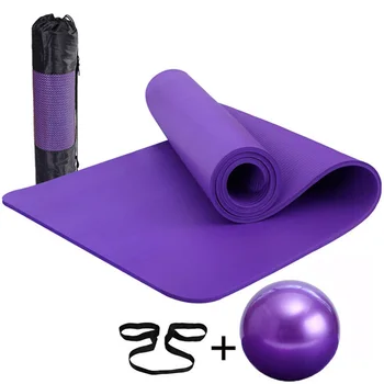

New 10mm Thick Non-slip Yoga Mat Fitness Pad For Sport Yoga Exercise Pilates + 25cm Yoga Ball + Strap + Mesh Storage Bag