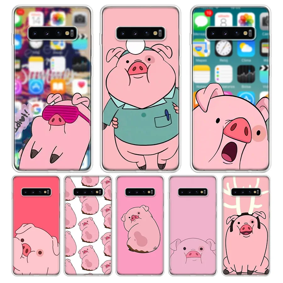 

Fashion Cartoon Pink Pig Phone Case For Samsung M10 M20 M30 M40 A10 A10S A20 A20E A30S A40 A50 A60 A70 Phone Case Cover