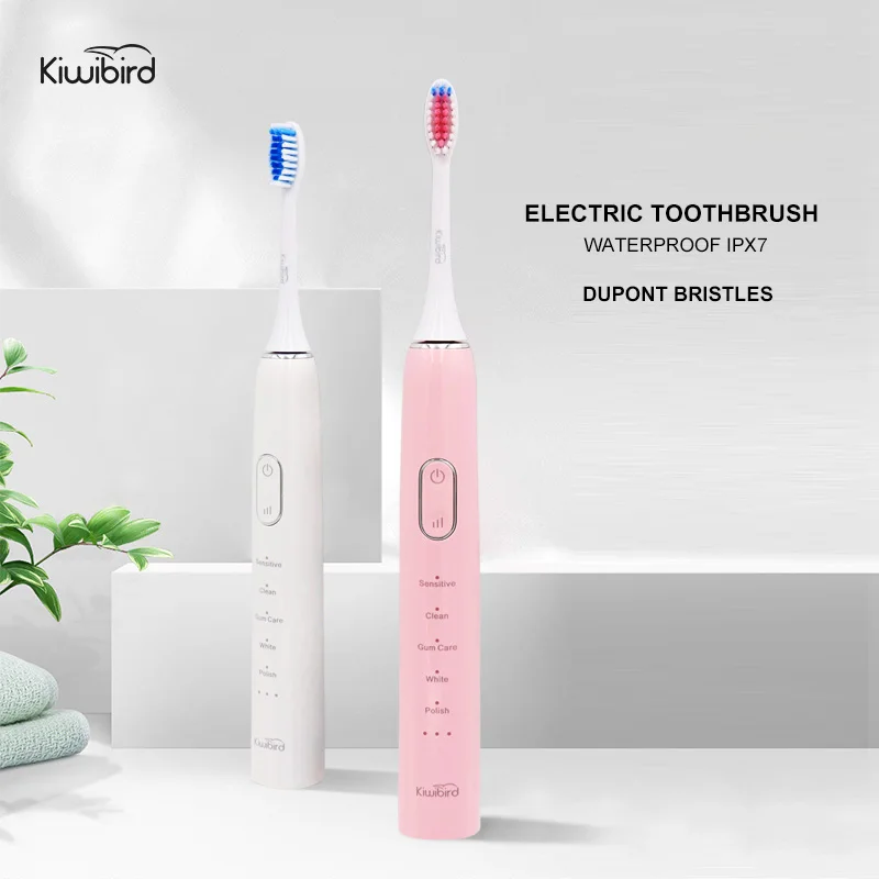 

KIWIBIRD K5 Rechargeable Electric Toothbrushes Waterproof IPX7 with 5 working Modes Clean White Sensitive Gum care Polish