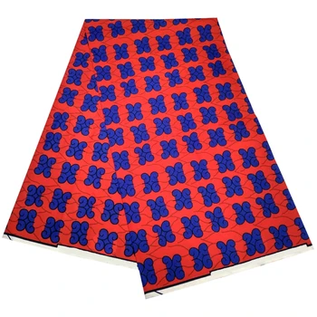

Polyester African wax print fabric,Ankara fabrics Batik wax kitenge fabric 6 yards LBLD-197