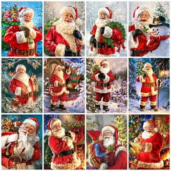 

EverShine 5D DIY Christmas Diamond Painting Full Square Santa Claus Cross Stitch Rhinestones Art Bead Picture Kits Home Decor