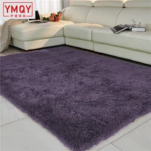 Декоративный коврик для девочек в гостиную/спальню, Мягкий моющийся, противоскользящий, плотный ковер, современный пушистый коврик, розовый, серый, красный, 15 цветов