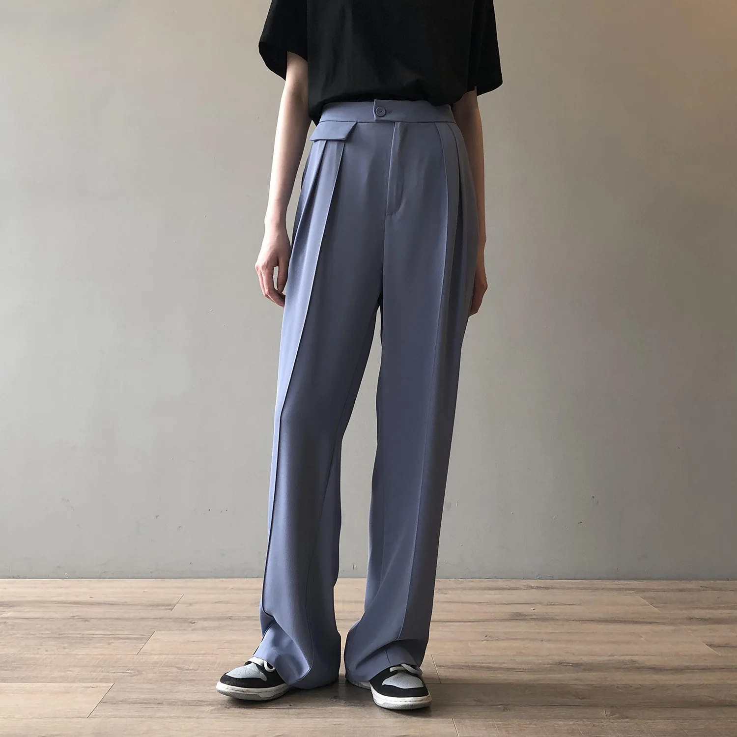 Women's Casual Pants High Waist Pleated Vertical Pants Loose Pants Suit Pants 2022 Spring And Autumn New Style joggers for women