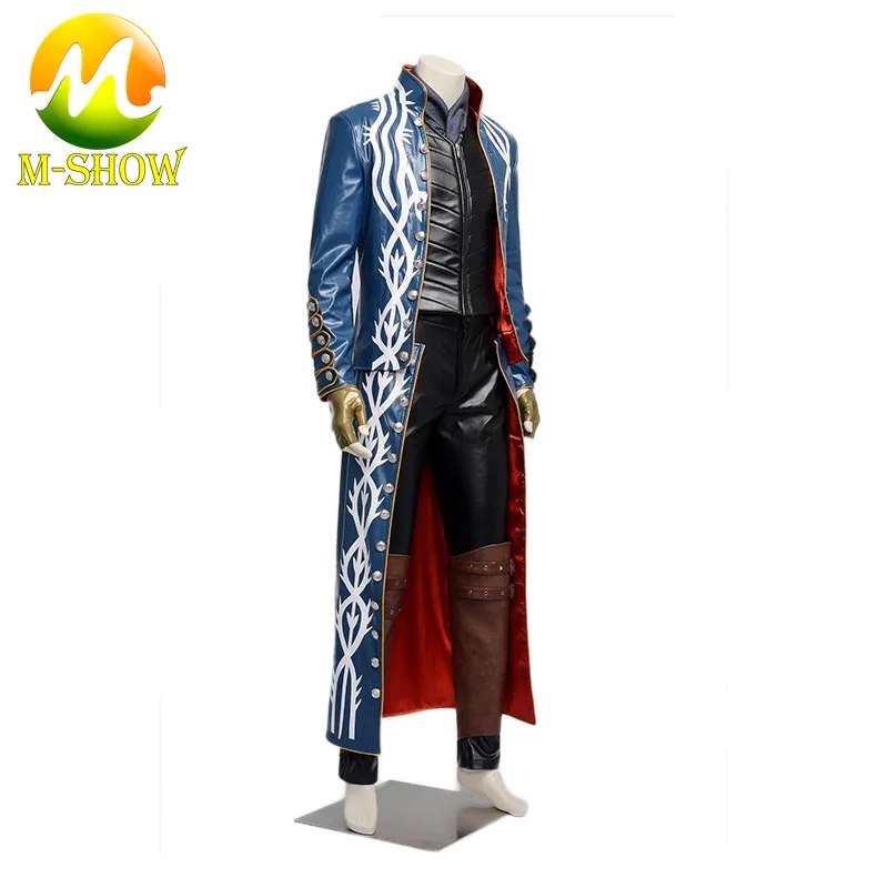 DMC 3 вержиль Косплей Костюм Хэллоуин костюм для мужчин вержиль косплей костюм куртка из искусственной кожи Тренч вержиль Униформа на заказ