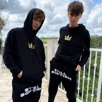 

Autumn Winter Hot Brand Two Pieces Sets Thick hoodies Tracksuit Men/women Sportswear Gyms Fitness Training Hoodies Sweatshirts