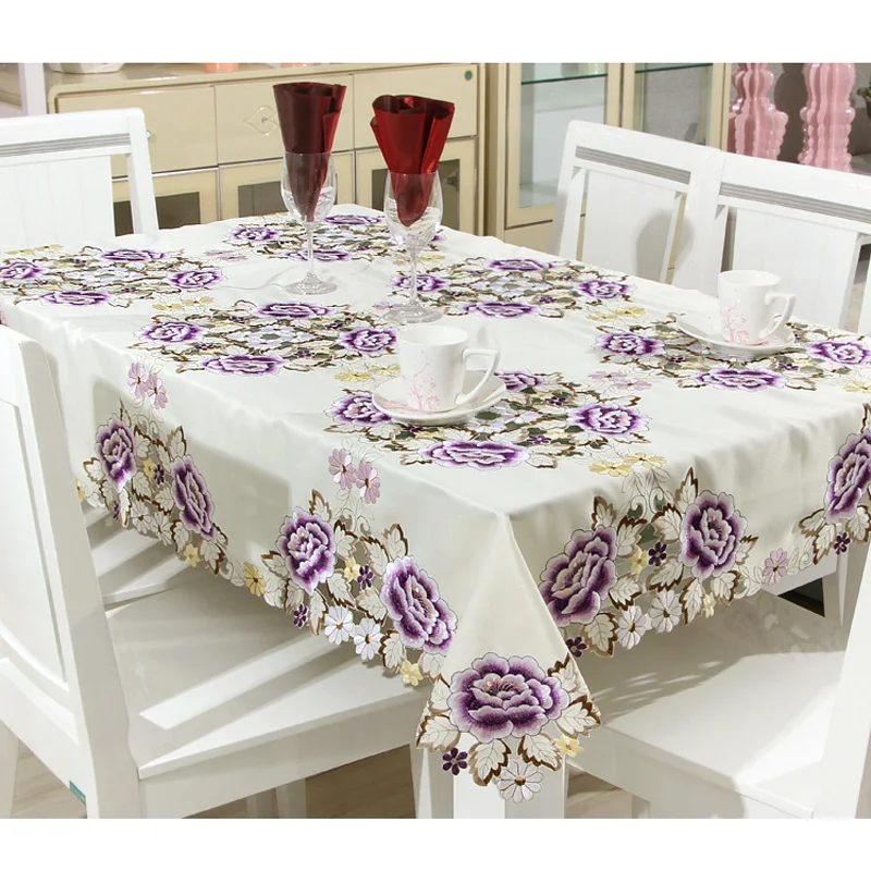 PHUWONDA домашняя атласная Вышивка с ручной работы CUTWORK скатерть, дорожка