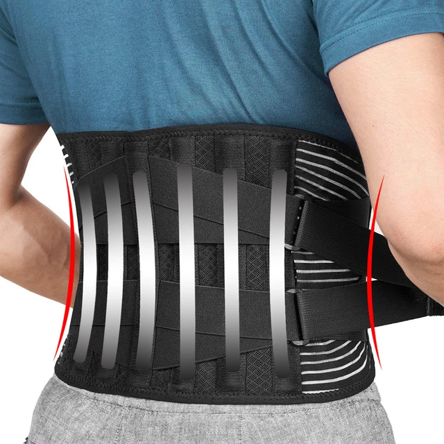 Back Braces for Lower Back Pain Relief with 6 Stays Breathable Lumbar  Support Belt for Men