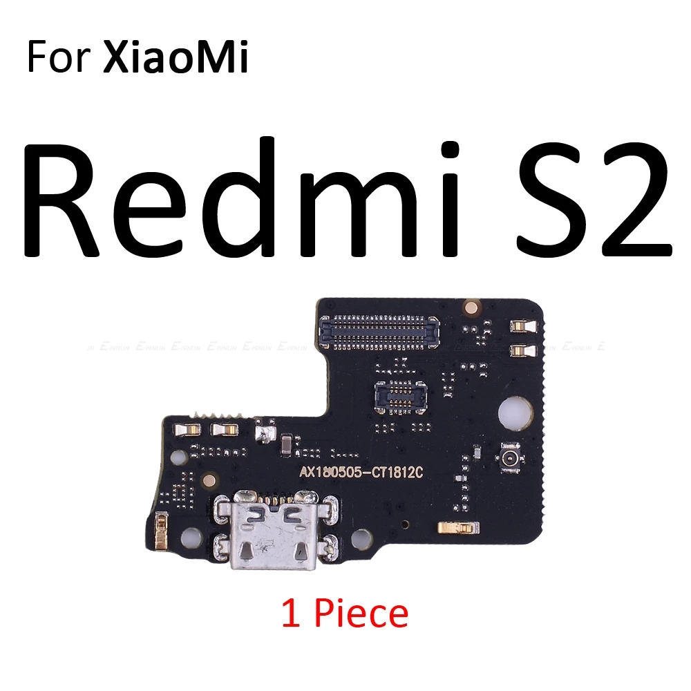 For Redmi S2 Соединительная плата для зарядки, гибкий кабель с микрофоном для XiaoMi PocoPhone F1 Redmi Note 7 6 5 Pro Plus 7A 6A S2 - Цвет: For Redmi S2