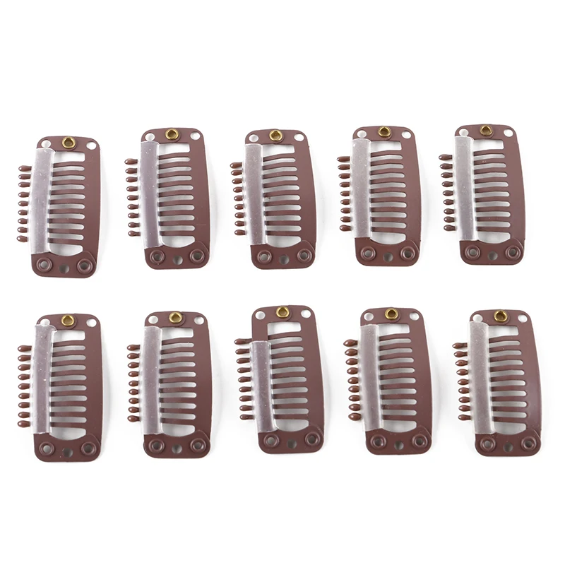 Clipes com Silicone para trás para Extensões de Cabelo i em Forma de Perucas Pces Dentes Acessórios Ferramenta 50 3.2cm 9 3 High Quality Apliques e perucas