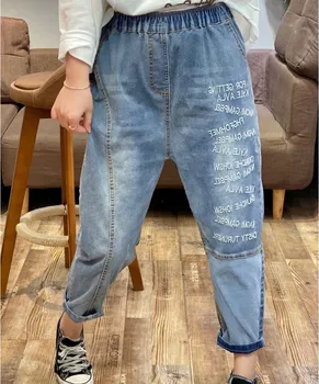 

Cotton Denim Pants Women Plus Size 2020 Spring Autumn Mom Ripped Jeans Woman Baggy Casual Harem Pants Pantalon Femme Korean New