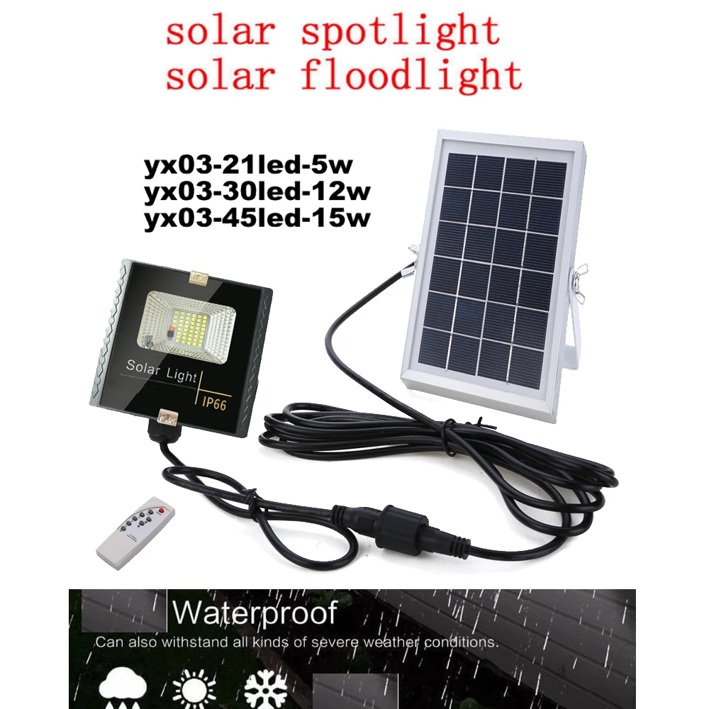 

High Power Solar Wall lamp LED Street Light Outdoor Waterproof Energy Saving Garden Yard Security Night Lamp remote timer split