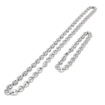 

Hip Hop Unisex Iced Out Bling Coffee Bean Chain Simple Wild Charm Necklace Party Essential personality Necklace Jewelry Gifts