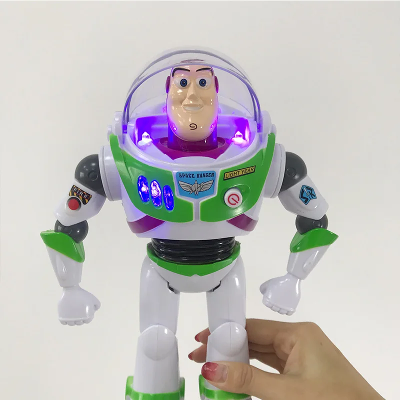 

25cm Toy Story 4 Buzz Lightyear With music light Talking Walking Action Figure PVC Model Doll Collection Gifts Toys for Children