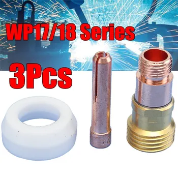 

3Pcs TIG Welding Machine Accessories Torch Gas Cups Lens For WP-17/18 2.4MM 3/32" Welding Torches Parts