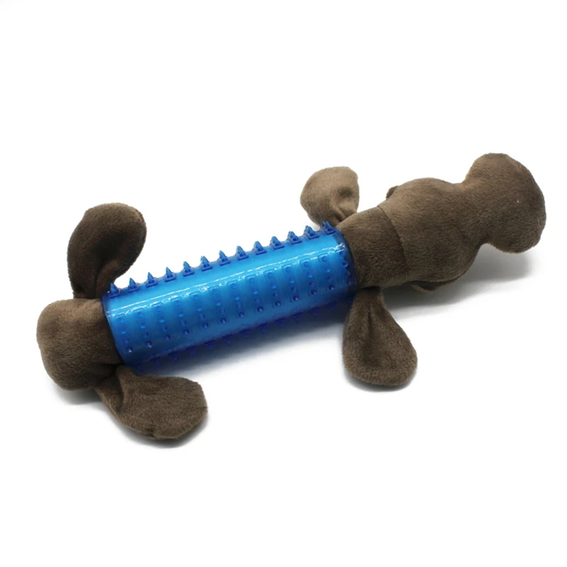 Puppy Dog Bite Resistant TPR жевательный пищащий игрушка для домашней собаки милая кукла для животных для собак для чистки зубов - Цвет: Coffee