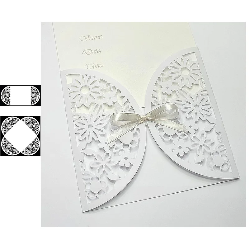 Трафарет из свадебной серии для вырубки приглашений металлический трафарет для изготовления открыток для скрапбукинга - Цвет: DW2085