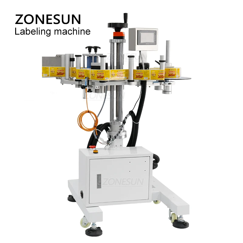 ZONESUN ZS TB852 Автоматическая круглая Этикетировочная машина для ведра Настольный