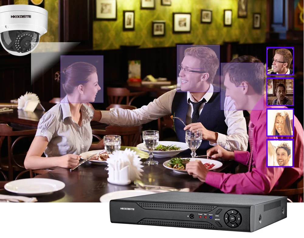 HD CCTV 8CH 5MP наблюдения DVR POE NVR 8 каналов наборы распознавание лица HDMI CCTV безопасности 4G wifi NVR лицо Аудио Видео рекордер