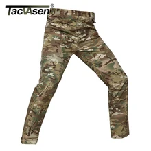 TACVASEN, камуфляжные тактические брюки карго, мужские, мульти-карманы, военные, армейские, боевые брюки, длинные, Мультикам, стрельба, охота, рабочие штаны, 5XL